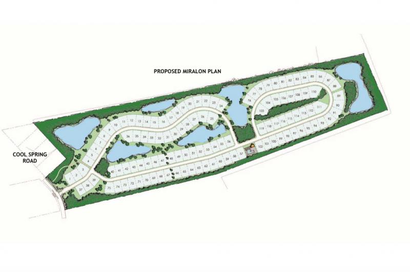 The preliminary site plan presented to Sussex County Planning and Zoning Commission contains 119 lots on a 72-acre parcel. The plan includes a pool, bathhouse and 36 acres of open space. SOLUTIONS IPEM GRAPHIC